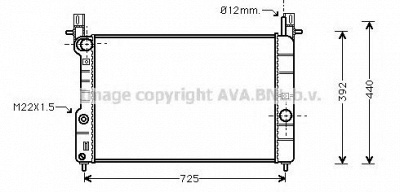 AVA QUALITY COOLING ol2283 -  Радиатор, охлаждение двигателя